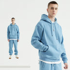 Mens Streetwear Oversized 58% Polyester 42% Cotton Hoodie Set print logo 56