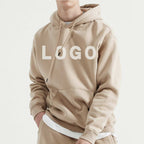 Mens Streetwear Oversized 58% Polyester 42% Cotton Hoodie Set print logo 45