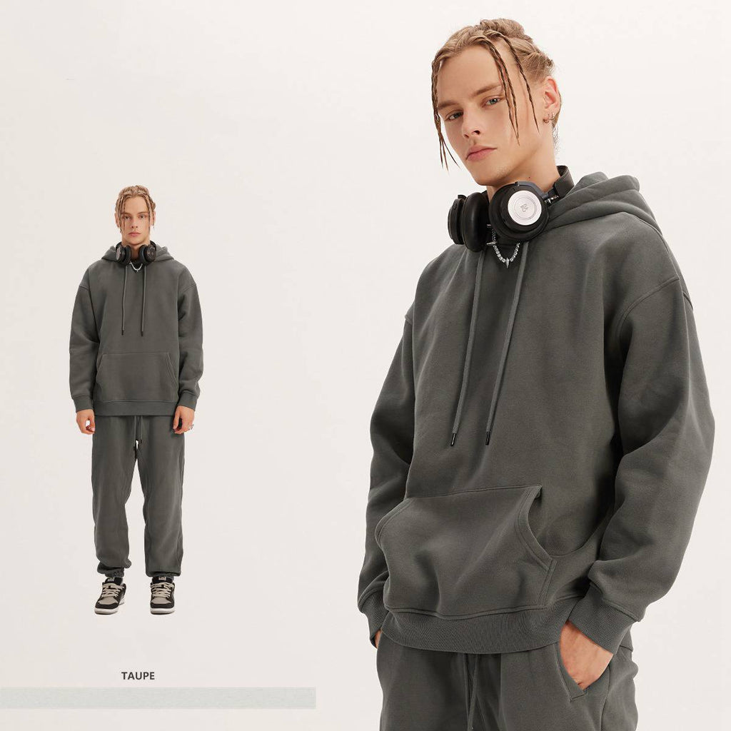 Mens Streetwear Oversized 58% Polyester 42% Cotton Hoodie Set - hoodie print logo 38