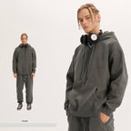 Mens Streetwear Oversized 58% Polyester 42% Cotton Hoodie Set - hoodie print logo 38