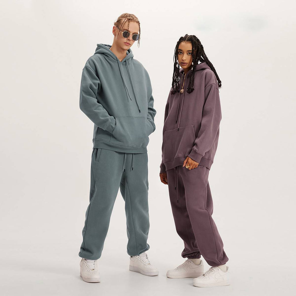 Mens Streetwear Oversized 58% Polyester 42% Cotton Hoodie Set print logo 41