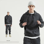 Mens Streetwear Oversized 58% Polyester 42% Cotton Hoodie Set - hoodie print logo 54