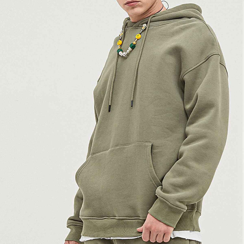 Mens Streetwear Oversized 58% Polyester 42% Cotton Hoodie Set print logo 10
