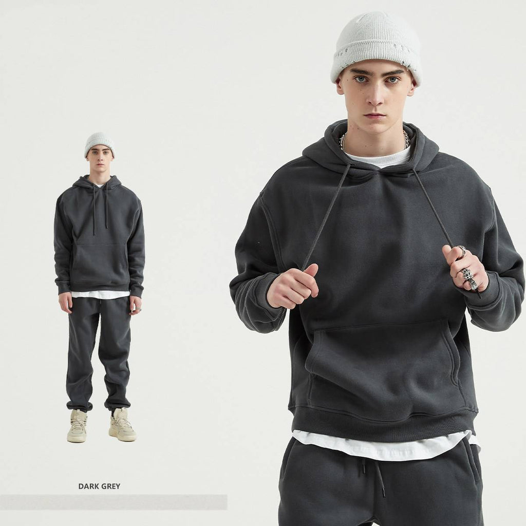 Mens Streetwear Oversized 58% Polyester 42% Cotton Hoodie Set print logo 64