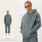Mens Streetwear Oversized 58% Polyester 42% Cotton Hoodie Set print logo 49
