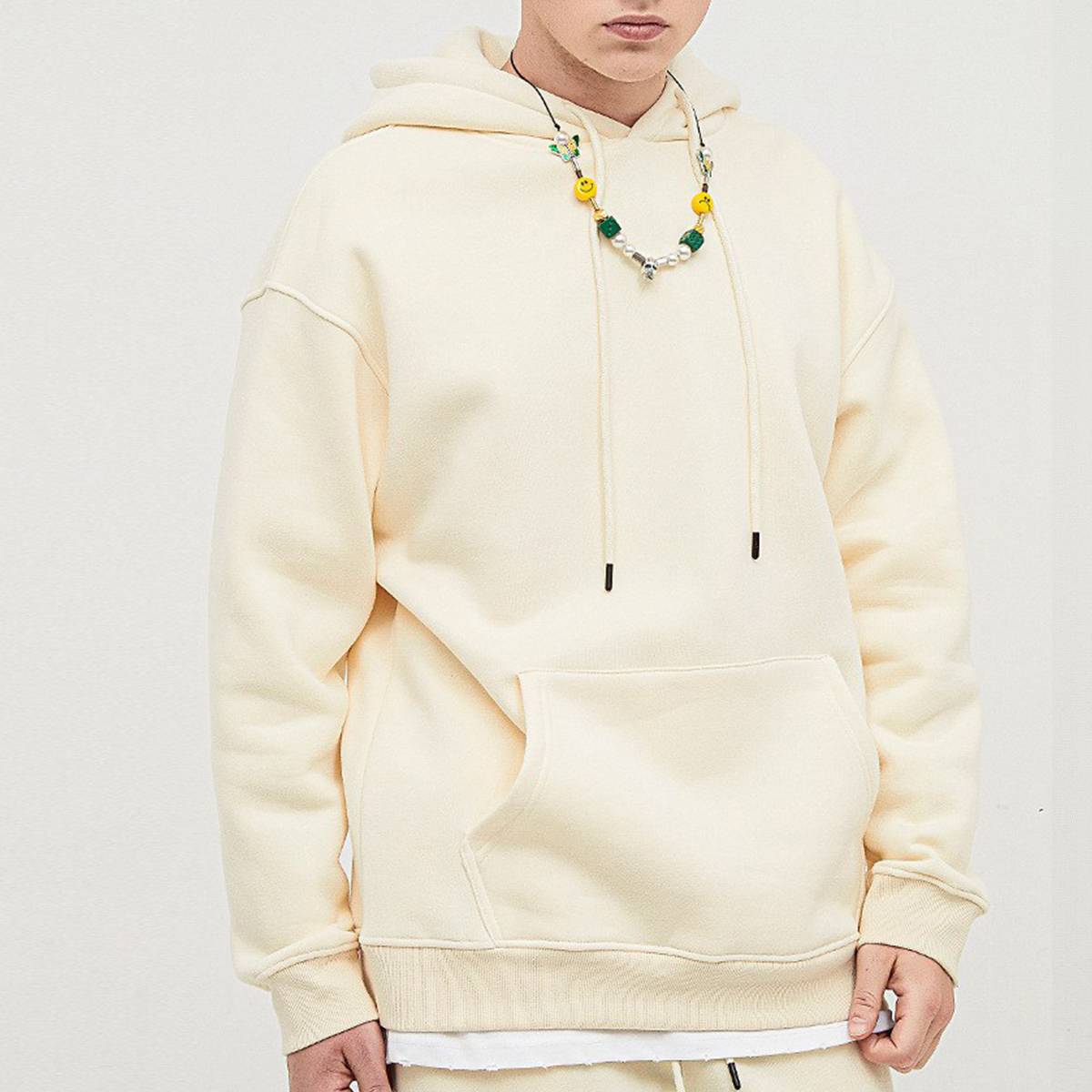 Mens Streetwear Oversized 58% Polyester 42% Cotton Hoodie Set - hoodie print logo 3