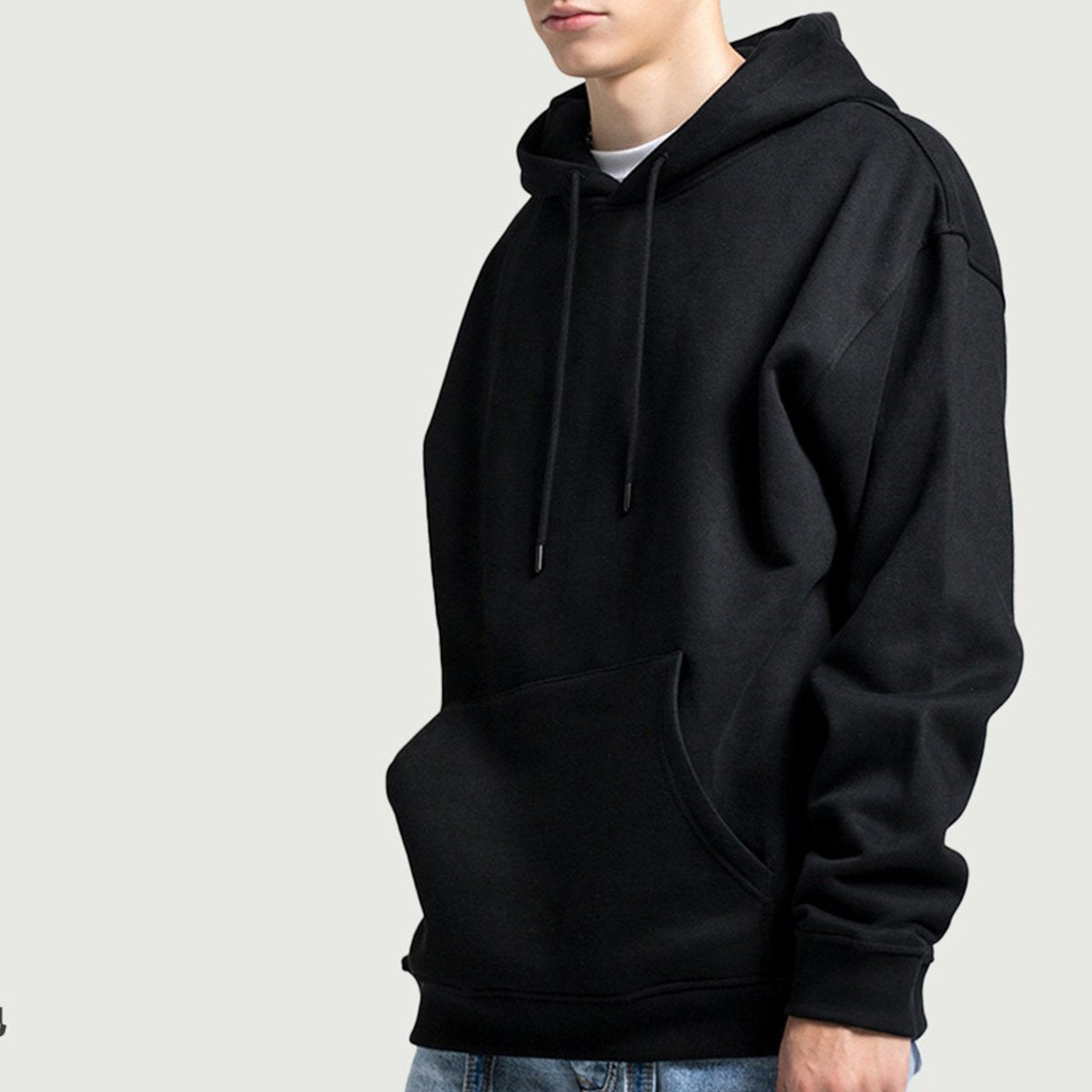 Mens Streetwear Oversized 58% Polyester 42% Cotton Hoodie Set print logo 11