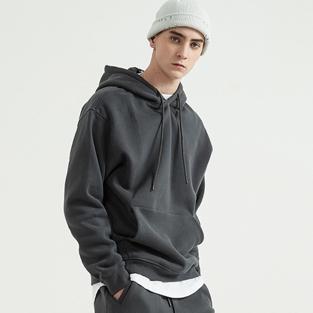 Mens Streetwear Oversized 58% Polyester 42% Cotton Hoodie Set - hoodie print logo 28