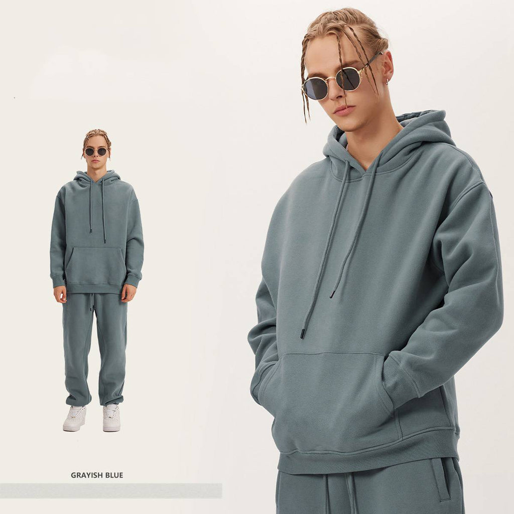 Mens Streetwear Oversized 58% Polyester 42% Cotton Hoodie Set - hoodie print logo 39
