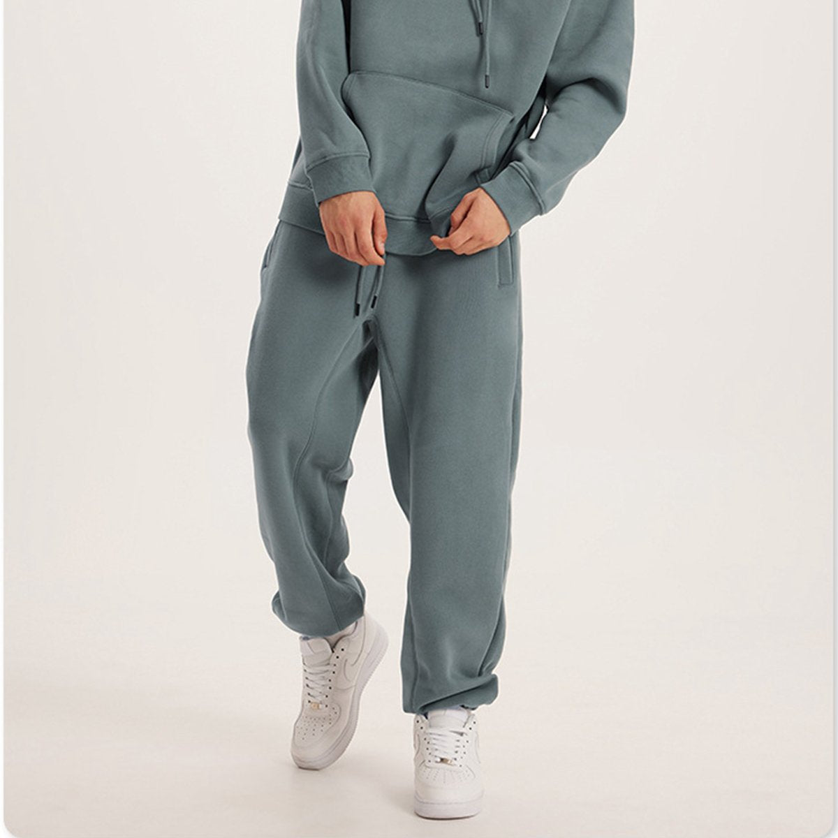 Mens Streetwear Oversized 58% Polyester 42% Cotton Hoodie Set print logo 31