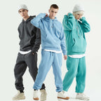 Mens Streetwear Oversized 58% Polyester 42% Cotton Hoodie Set - hoodie print logo 33