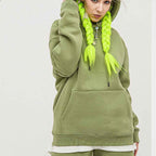 Mens Streetwear Oversized 58% Polyester 42% Cotton Hoodie Set print logo 16