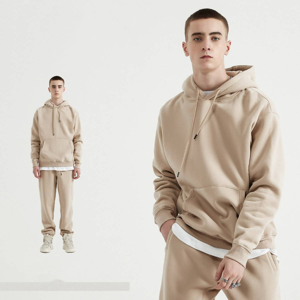Mens Streetwear Oversized 58% Polyester 42% Cotton Hoodie Set - hoodie print logo 48