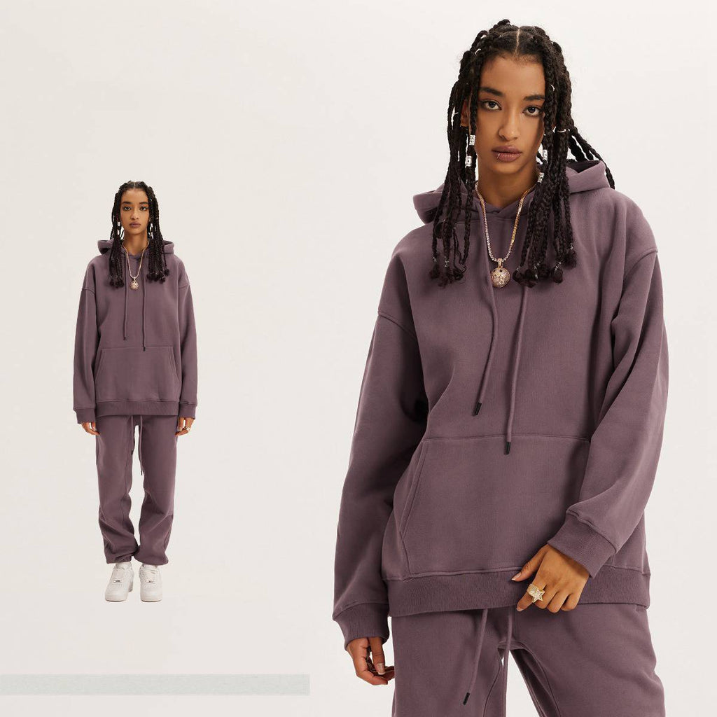Mens Streetwear Oversized 58% Polyester 42% Cotton Hoodie Set - hoodie print logo 44