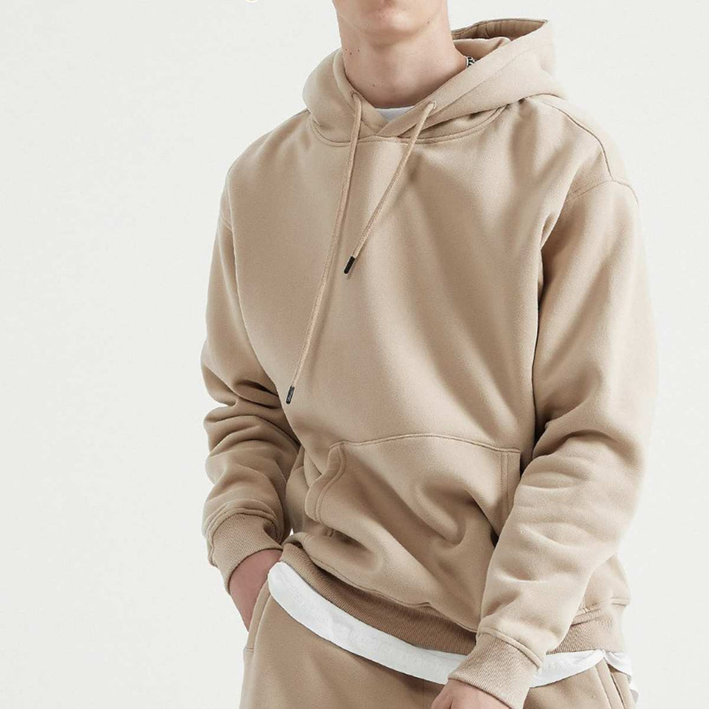 Mens Streetwear Oversized 58% Polyester 42% Cotton Hoodie Set print logo 12