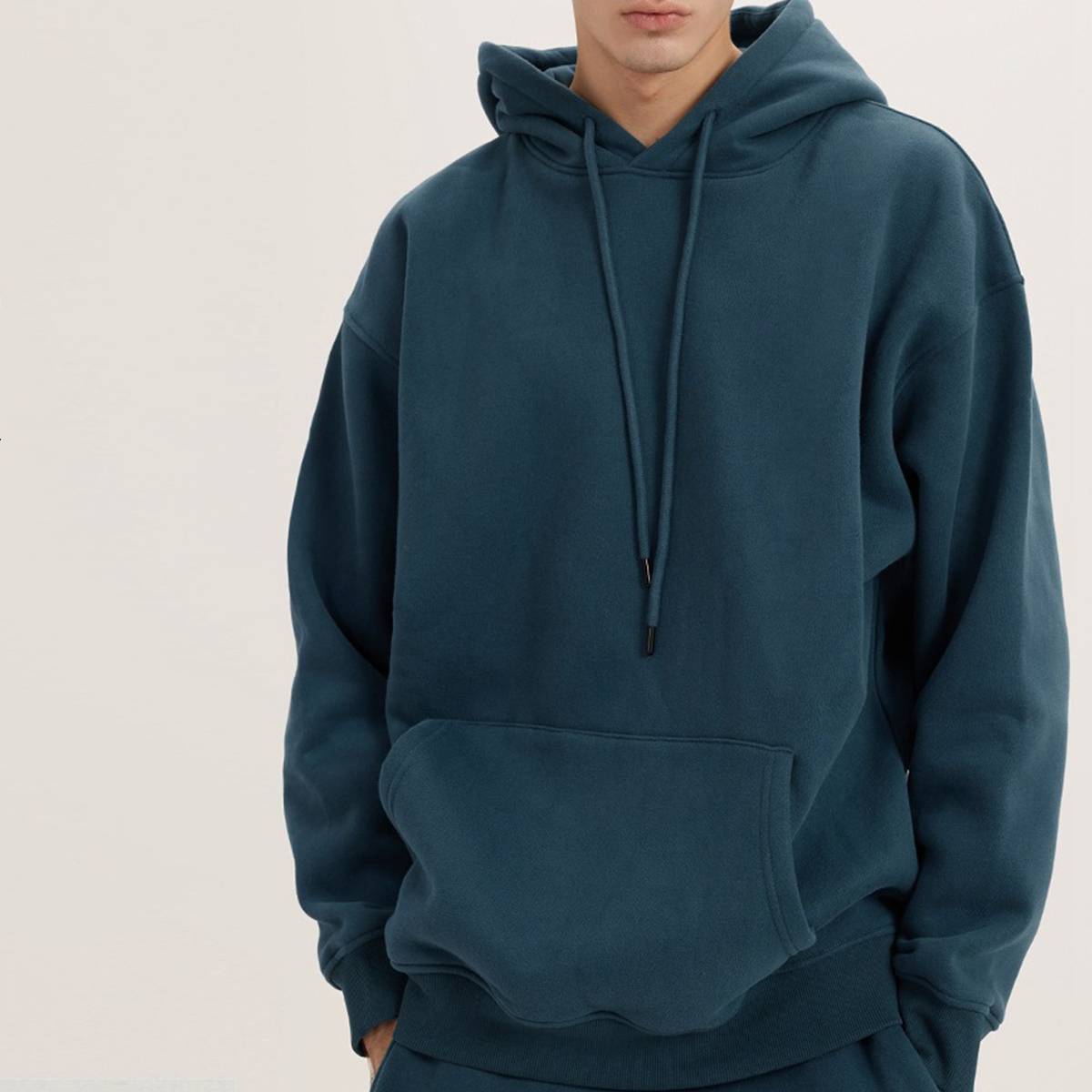 Mens Streetwear Oversized 58% Polyester 42% Cotton Hoodie Set print logo 8