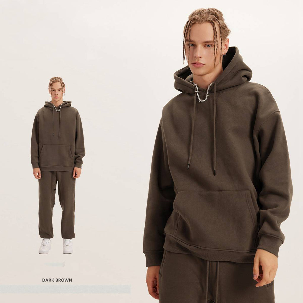 Mens Streetwear Oversized 58% Polyester 42% Cotton Hoodie Set - hoodie print logo 36