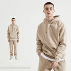Mens Streetwear Oversized 58% Polyester 42% Cotton Hoodie Set print logo 58