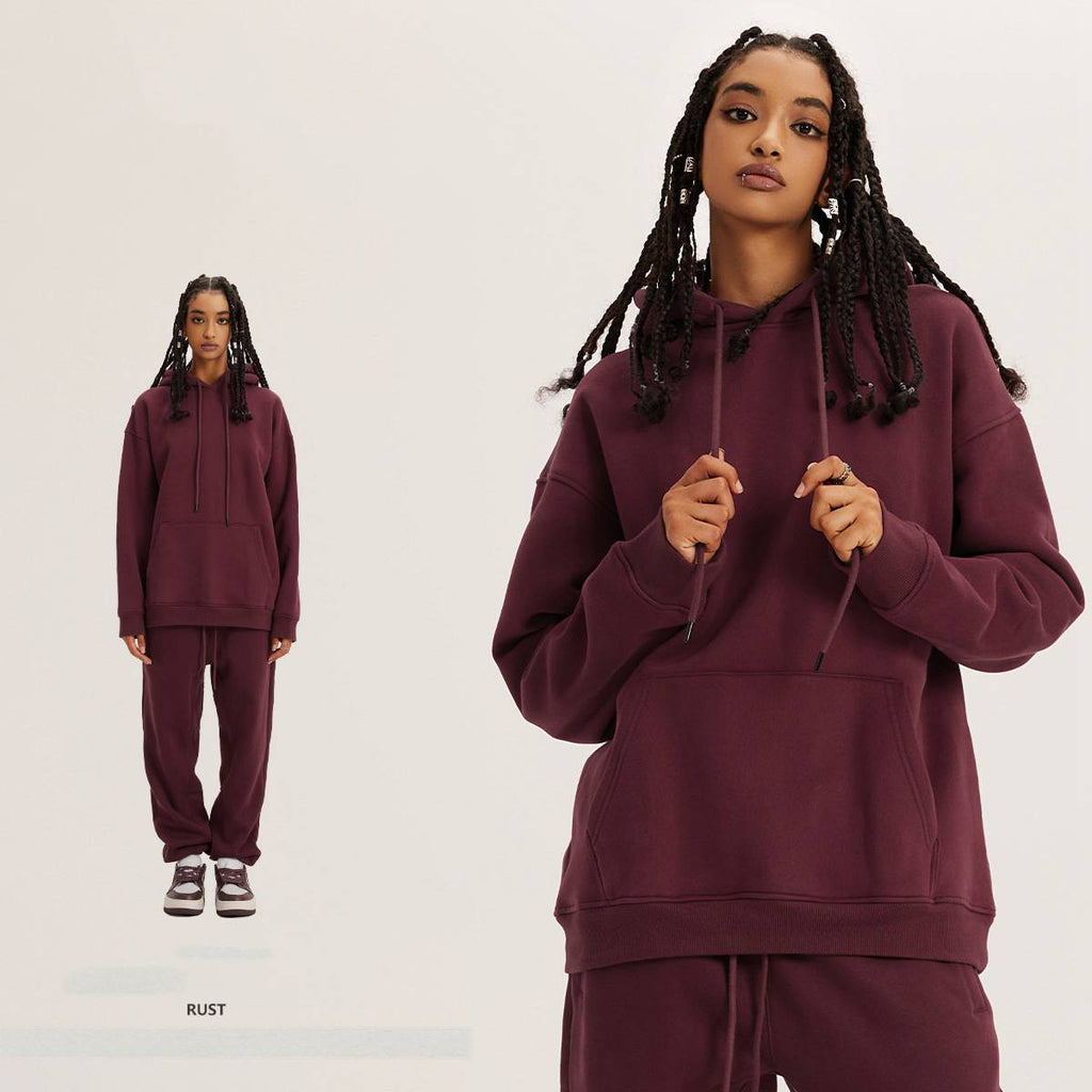 Mens Streetwear Oversized 58% Polyester 42% Cotton Hoodie Set print logo 50