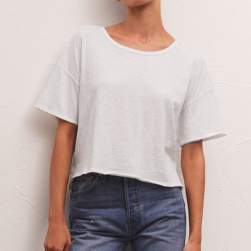 Womens Workout Fitness 100%Cotton Cropped T-shirt 322911 print logo 1