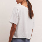 Womens Workout Fitness 100%Cotton Cropped T-shirt 322911 print logo 2
