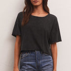 Womens Workout Fitness 100%Cotton Cropped T-shirt 322911 print logo 10