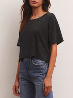 Womens Workout Fitness 100%Cotton Cropped T-shirt 322911 print logo 6