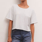 Womens Workout Fitness 100%Cotton Cropped T-shirt 322911 print logo 3