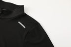 Mens Gym Running 90.3%Polyester   9.7%Spandex Quarter Zip Shirt 3307 print logo 45