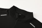Mens Gym Running 90.3%Polyester   9.7%Spandex Quarter Zip Shirt 3307 print logo 27