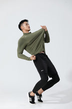 Mens Gym Running 90.3%Polyester   9.7%Spandex Quarter Zip Shirt 3307 print logo 36