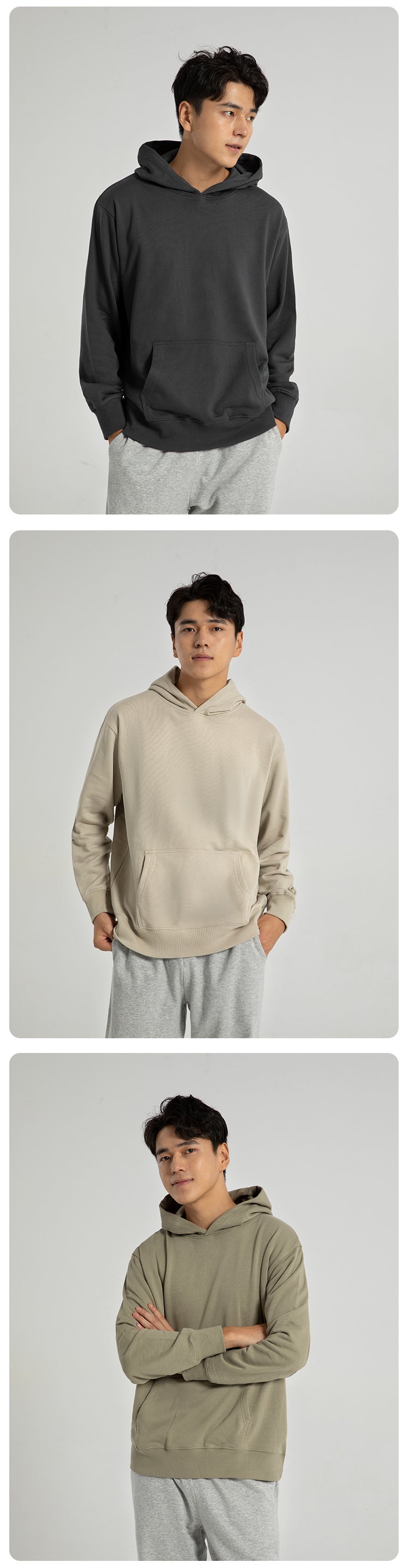 Mens Casual 85%cotton 15%polyester Hoodie Set 340
