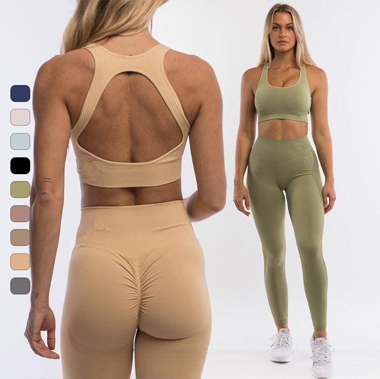 Womens Yoga Fitness 75%nylon 25%spandex Leggings 4186 print logo 21