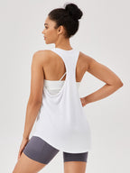 Womens Casual Fitness 87%polyester 13%spandex Tank Top 42156
