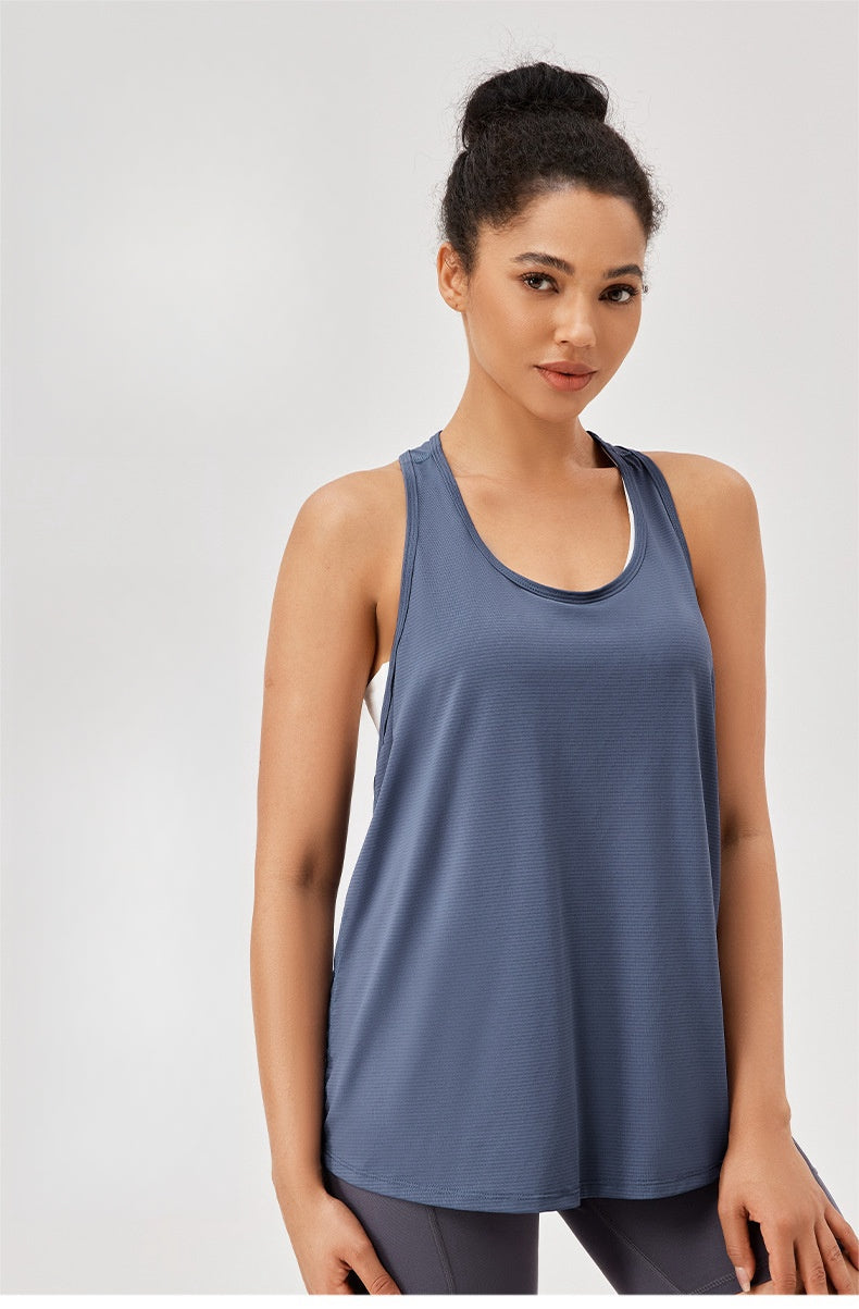 Womens Casual Fitness 87%polyester 13%spandex Tank Top 42156