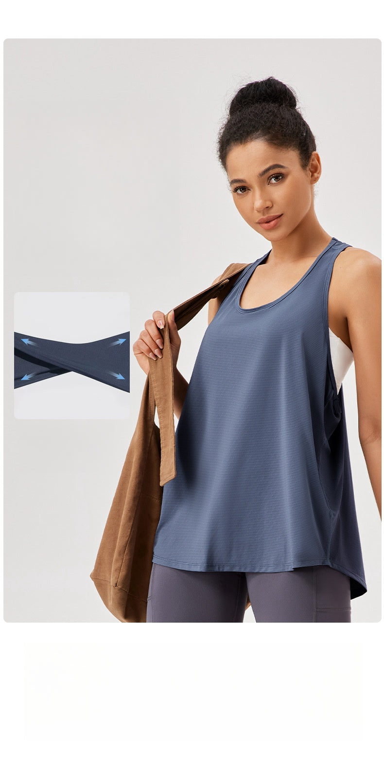 Womens Casual Fitness 87%polyester 13%spandex Tank Top 42156
