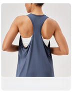 Womens Casual Fitness 87%polyester 13%spandex Tank Top 42156