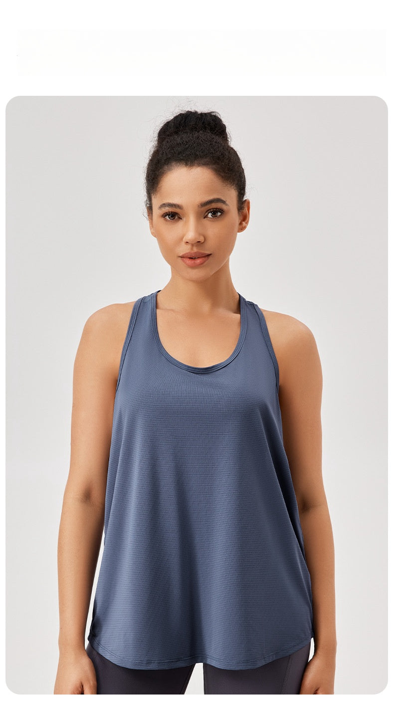 Womens Casual Fitness 87%polyester 13%spandex Tank Top 42156