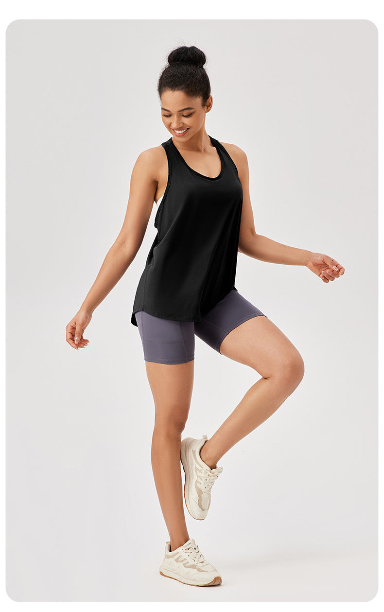 Womens Casual Fitness 87%polyester 13%spandex Tank Top 42156