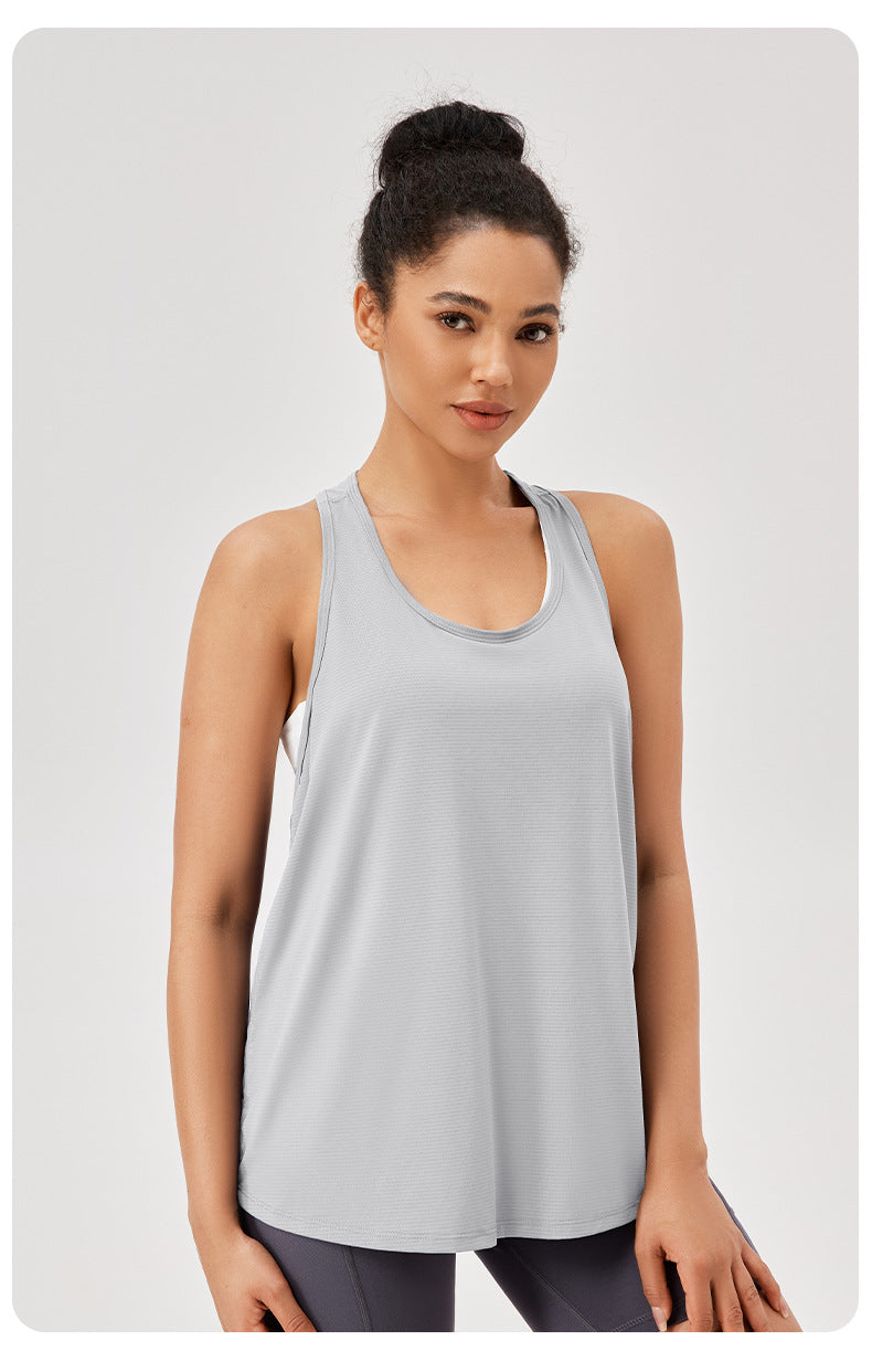 Womens Casual Fitness 87%polyester 13%spandex Tank Top 42156
