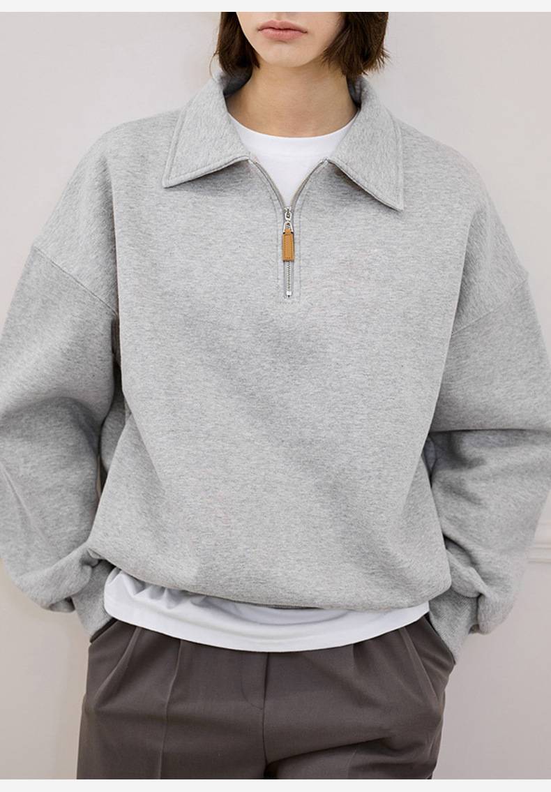 Womens Casual Sports 69%Cotton 31%Polyester Half zip Sweatshirt 425363WSQ print logo 17