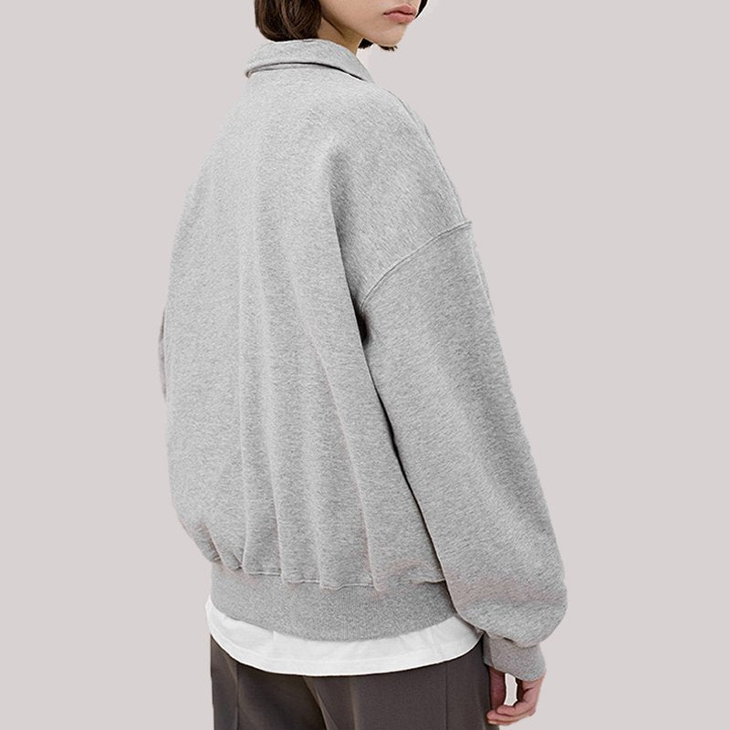 Womens Casual Sports 69%Cotton 31%Polyester Half zip Sweatshirt 425363WSQ print logo 10