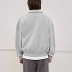 Womens Casual Sports 69%Cotton 31%Polyester Half zip Sweatshirt 425363WSQ print logo 2