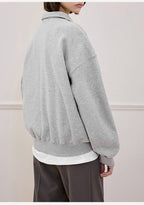 Womens Casual Sports 69%Cotton 31%Polyester Half zip Sweatshirt 425363WSQ print logo 18