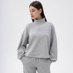 Womens Casual Fitness 51%Modal 42%Polyester 7%Spandex Half Zip SweatShirt 42553 print logo 11