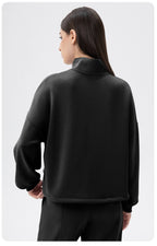 Womens Casual Fitness 51%Modal 42%Polyester 7%Spandex Half Zip SweatShirt 42553 print logo 31