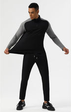 Mens Casual Sportswear 75%nylon 25%spandex Quarter Zip Shirt SY-AL16867 print logo 10