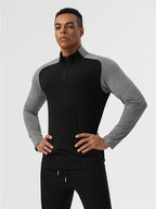 Mens Casual Sportswear 75%nylon 25%spandex Quarter Zip Shirt SY-AL16867 print logo 11