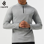 Mens Casual Activewear 75%nylon 25%spandex Quarter Zip Shirt SY-AL16883 print logo 12