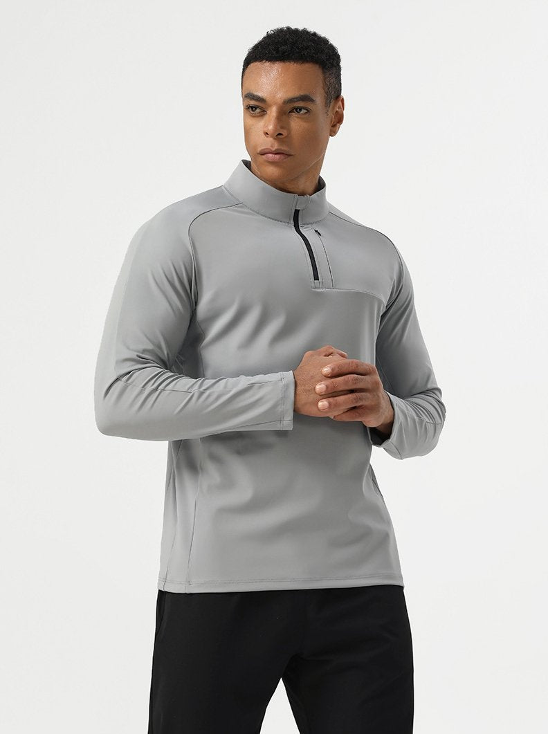 Mens Casual Activewear 75%nylon 25%spandex Quarter Zip Shirt SY-AL16883 print logo 15